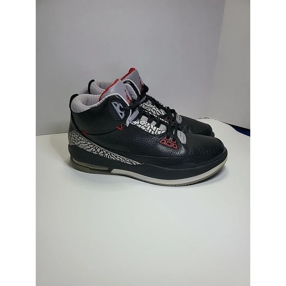 Jordan 2.5 Team Blk/Red-Cement Gry-Wht Men Size 12 US‎ 331987-061